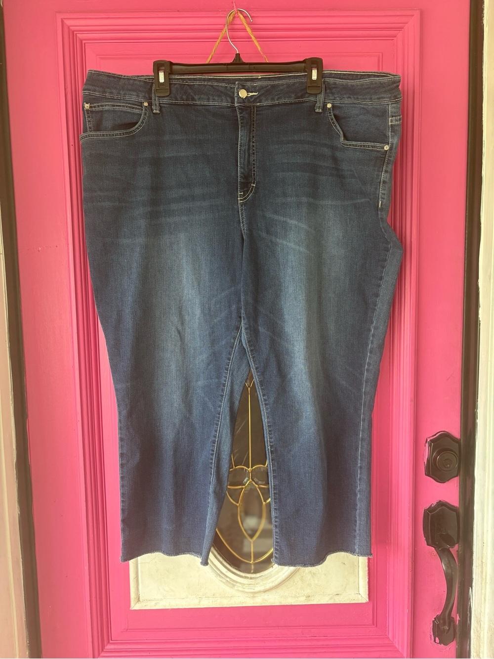 Jennifer Lopez Dark Blue Stretch Capris